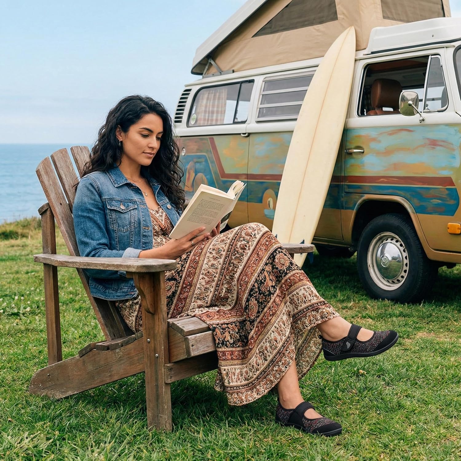 BARERUN Womens Barefoot Walking Shoes Adjustable Wide Diabetic Shoes Breathable Zero Drop Sneakers for Wide Width Arthritis Edema Feet Nursing Shoe Indoor Outdoor - Image 2