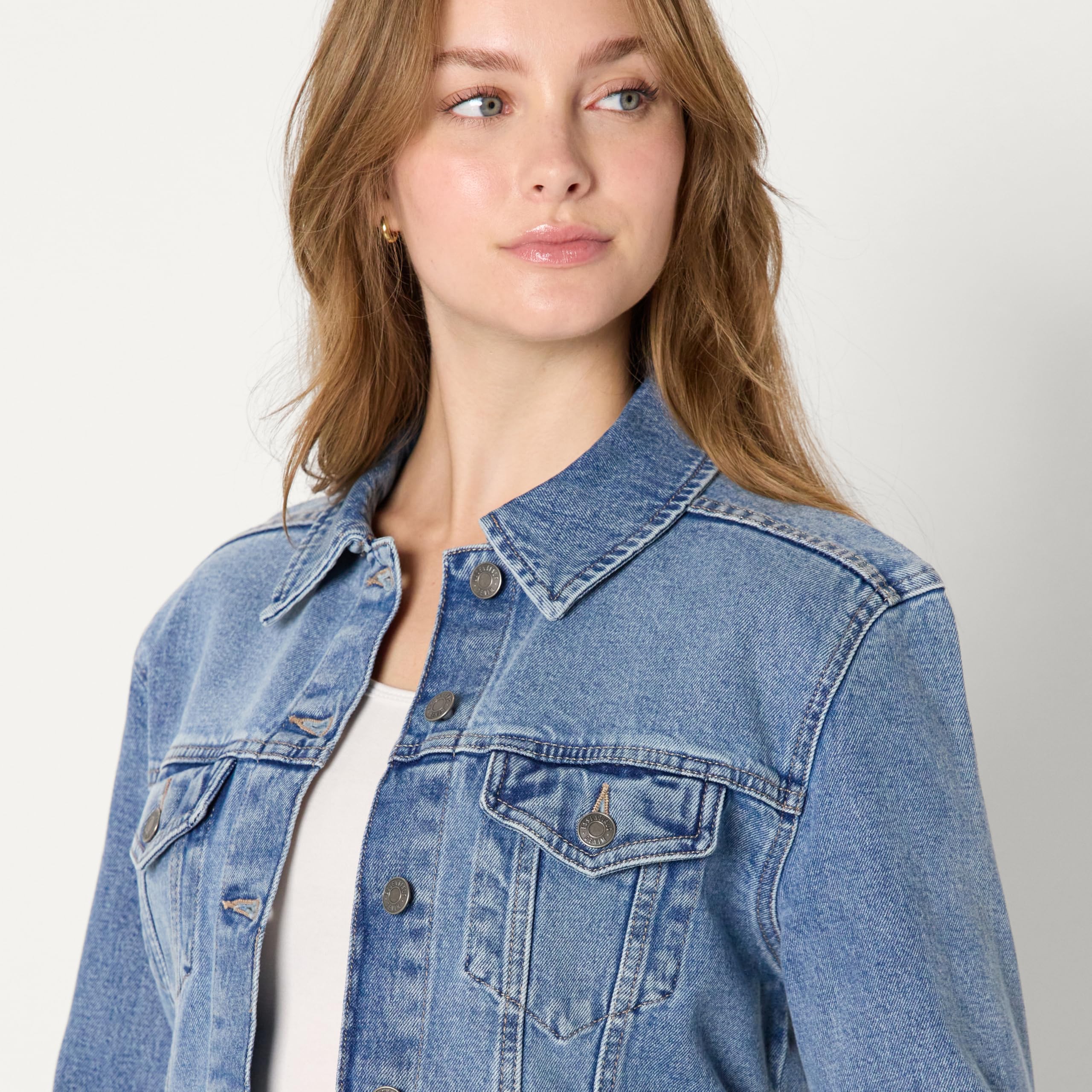 Amazon Essentials Giacca da donna rigida oversize Trucker