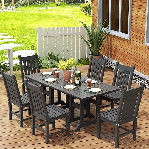 Miniatura 4 de WestinTrends Malibu Malibu - Silla de comedor para patio al aire libre, color gris