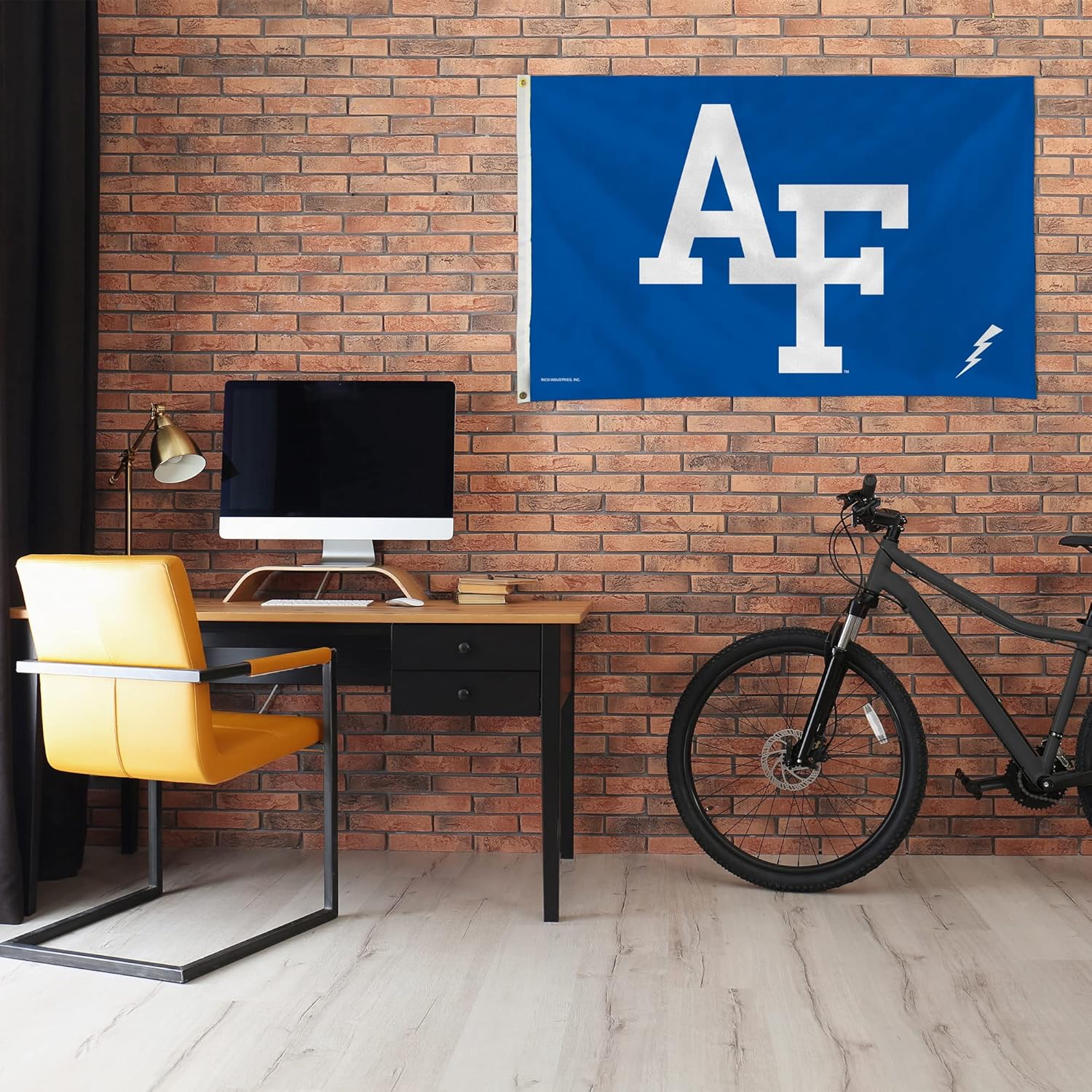 Rico Industries NCAA Air Force Academy Falcons - AF Blue 3' x 5' Banner Flag Single Sided - Indoor or Outdoor - Home Décor