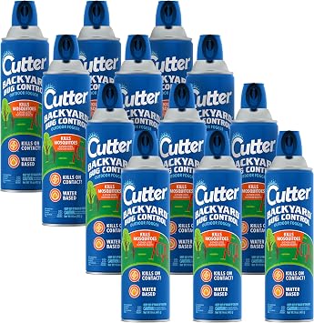 Cutter Backyard Bug Control Outdoor Fogger 12 Pack, Kills Mosquitoes, Fleas & Listed Ants, 16 fl Ounce