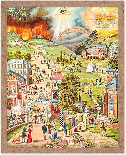 Miniatura 33 de Poster Master Póster vintage de The Broad and The Narrow Way - Impresión cristiana retro - Arte católico - Arte de Jesús - Arte religioso - Arte del