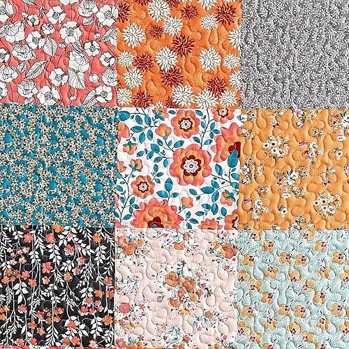 Miniatura 4 de Greenland Home Carlie Modern - Juego de edredón reversible floral, 2 piezas, tamaño individual, parches de calicó