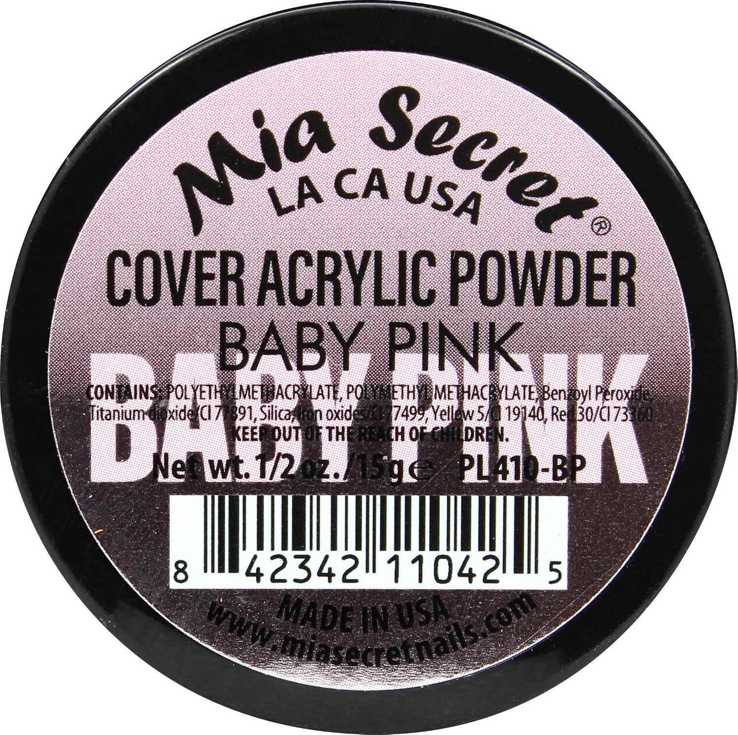 Mia Secret Cover Baby Pink Acrylic Nail Powder - 0.5 oz MADE IN USA