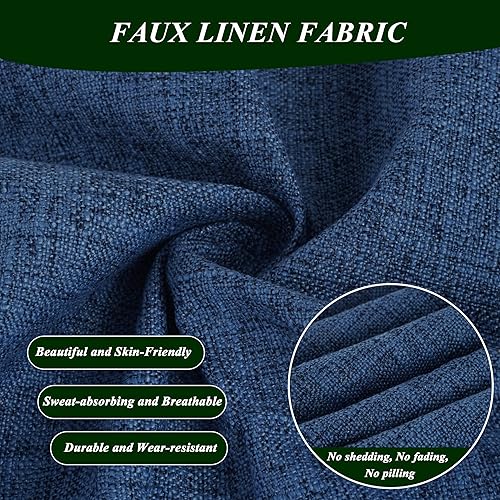 Miniatura 3 de FlyGulls Cojín para silla de descanso, cojín de lino sintético con lazos, cojín de banco largo para interiores para silla reclinable, tumbona, banco