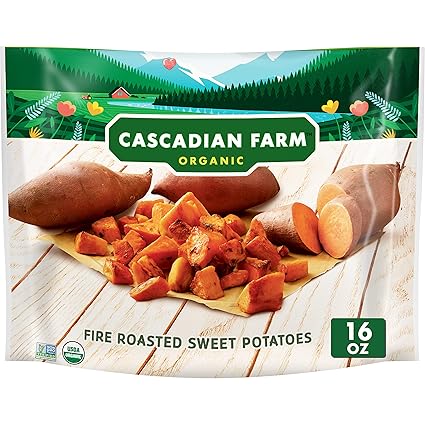 Cascadian Farm Organic Fire Roasted Sweet Potatoes, Frozen Vegetables, Non-GMO,