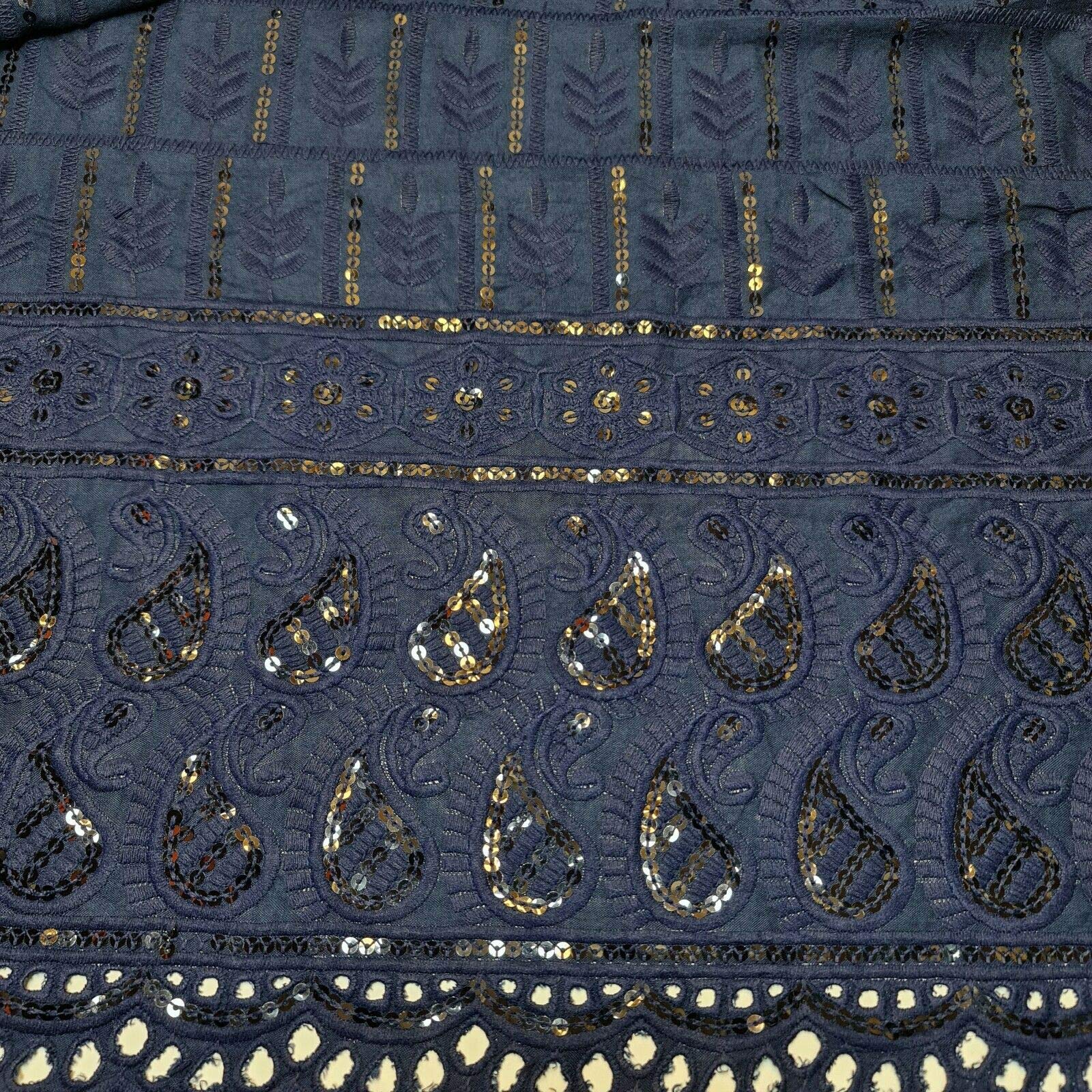 New Spring Soft Poly Cotton Broderie Anglaise Sequin Anglias Hole Border Craft Dress Fabric 44", 112 cm Wide Sold As Pre - Image 2