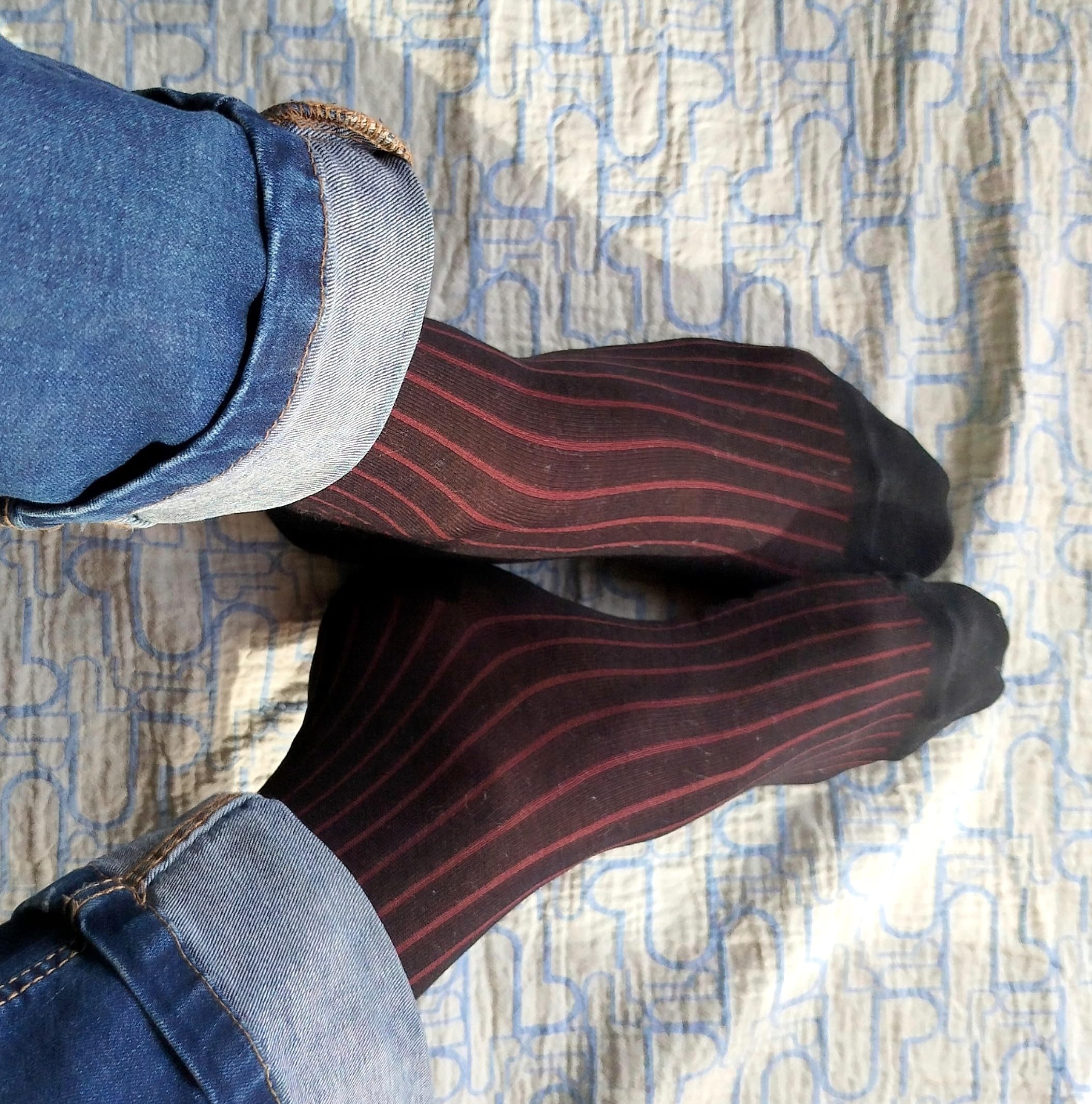UPGRADE 3STYLE Lange Herrensocken aus Schottlandgarn, elegant, original Businnes, Unisex., COL2-3 Paar, 43-46