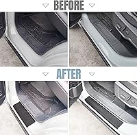 Vista 4 de KEWISAUTO - 4 protectores de umbral de puerta para Bronco 2021-2023, protectores de umbral de puerta de elastómero termoplástico antiarañazos