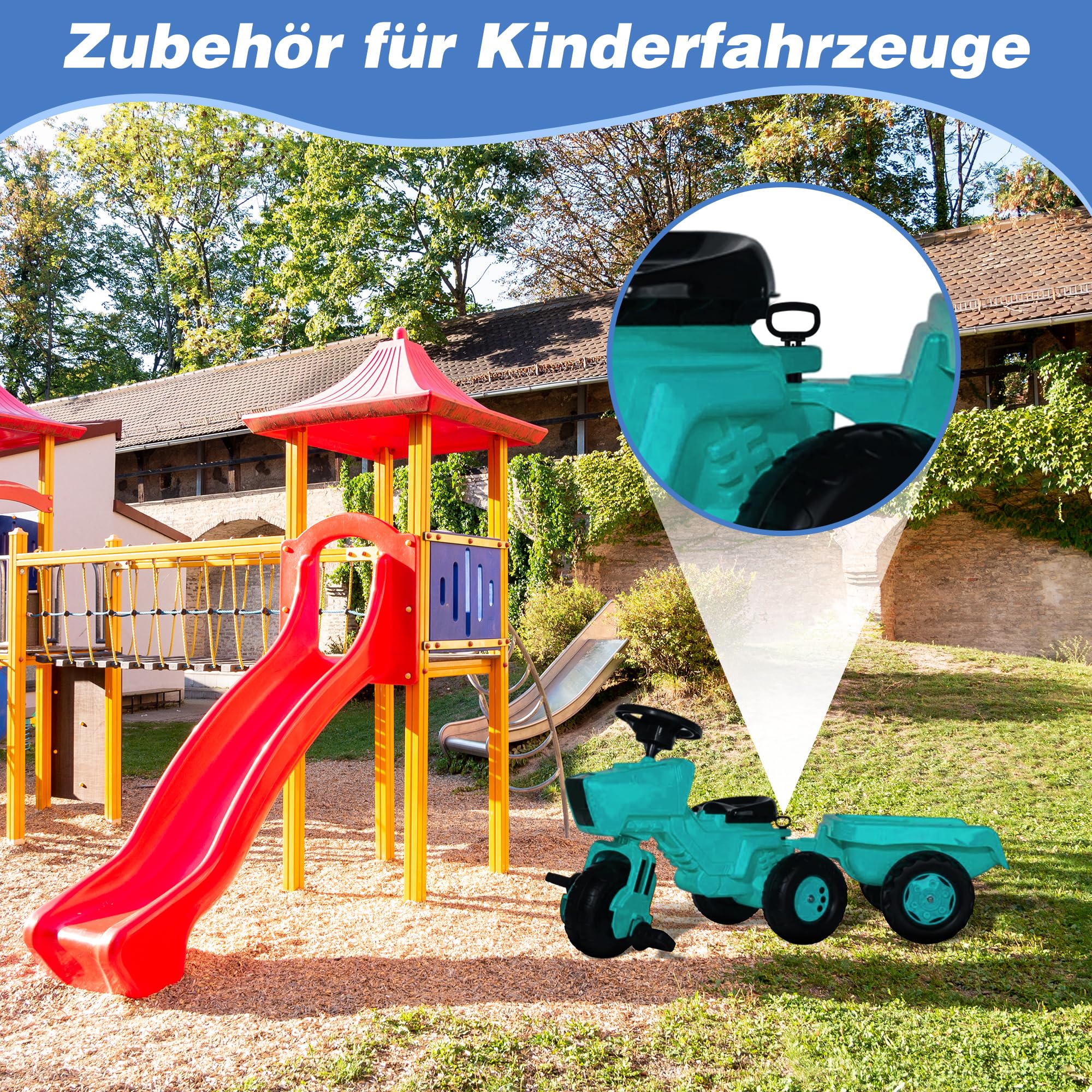 Enhon 3 Stück Toys Kupplungsbolzen Car Zubehör für Traktoren Zubehör für Trettraktoren Zum Anhängen Von Trailern, Zubehör für Kinderfahrzeuge, Schwarz Hochwertiger Kunststoff