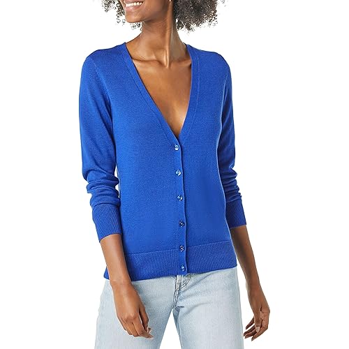 Amazon Essentials Women's Lightweight Vee Cardigan Sweater (Available in Plus Size)