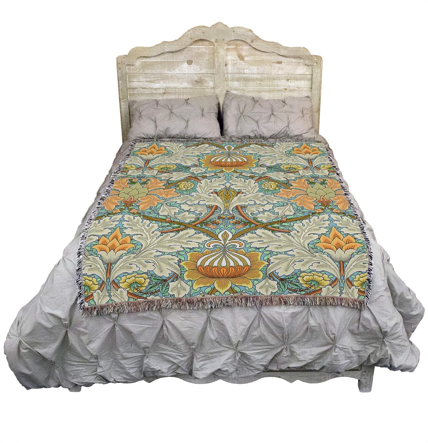 Pure Country Weavers William Morris St James Multi Blanket - Arts & Crafts - Gift Tapestry Throw Woven from Cotton - Made in The USA (72x54)