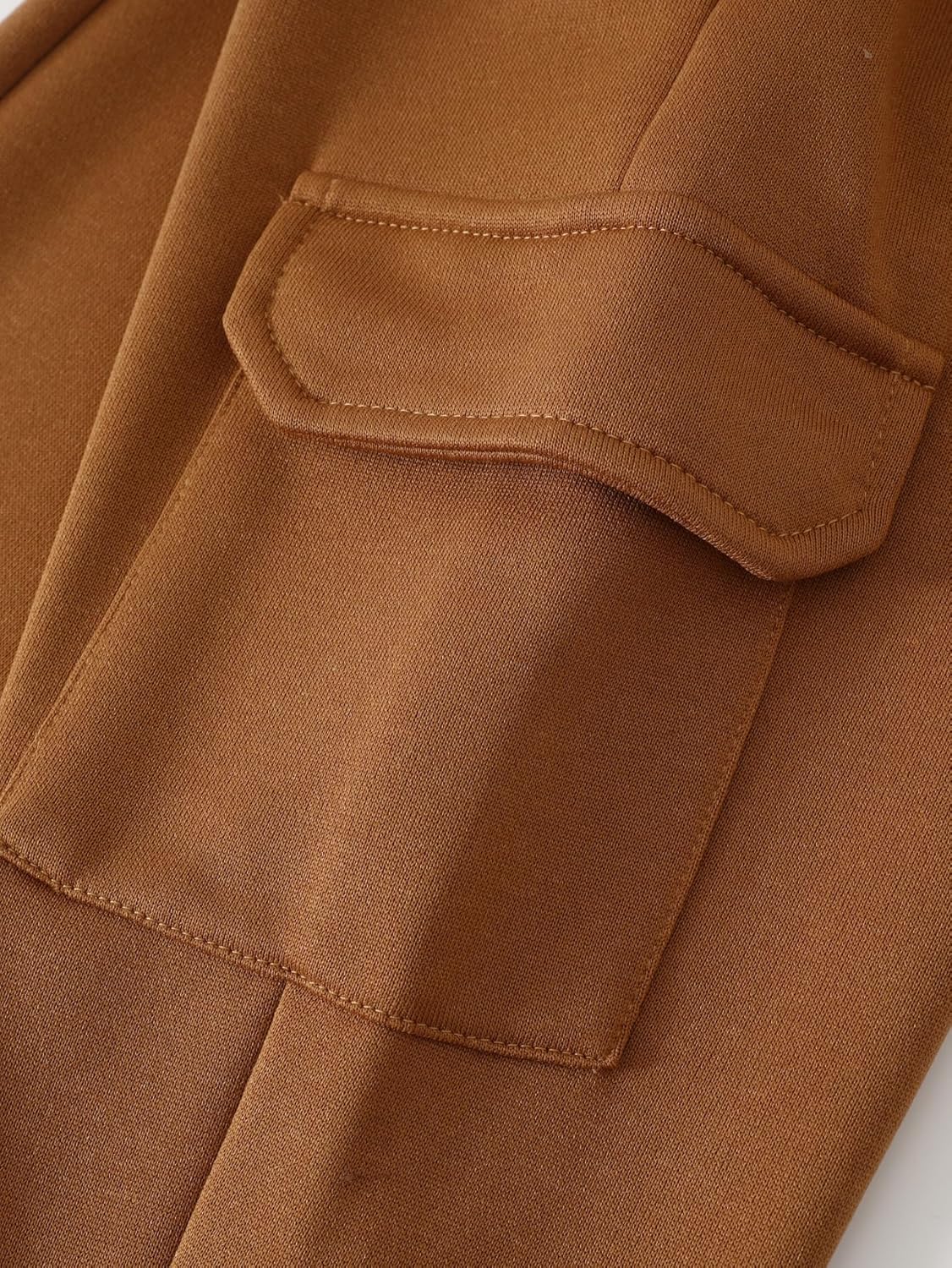 Boys 2 Pieces Sweatsuit Flannel Plaid Shirt Tops Hoodies Cargo Sweat Pants Clothing Set 3-14Y - Image 6