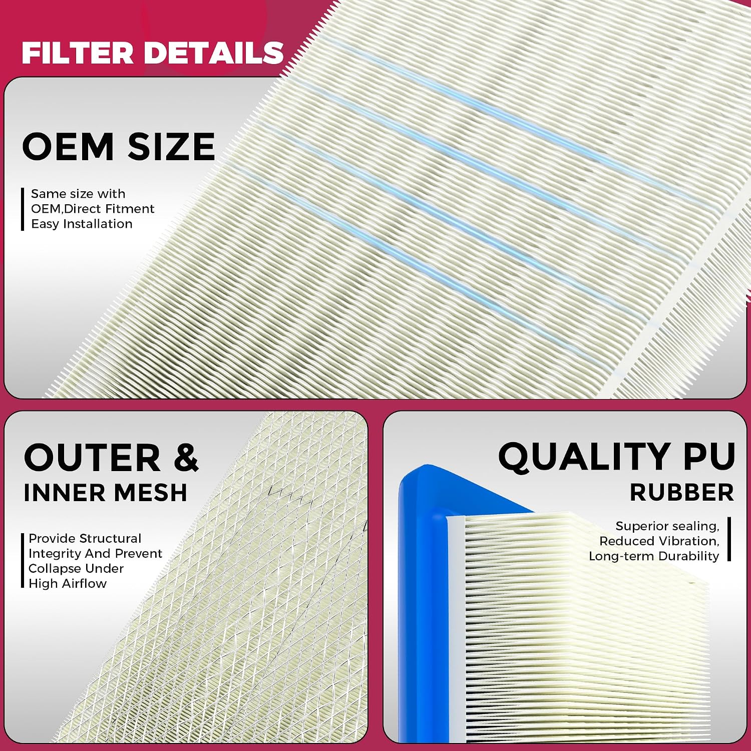 2 Pack 707800327 Air Filter for Can am Commander 800 800R STD MAX DPS LTD XT 2011-20/Commander 1000 1000R STD DPS LTD X XT XTP 2011-20/Maverick 1000 1000R STD DPS XDS XMR XRS XXC 2013-18