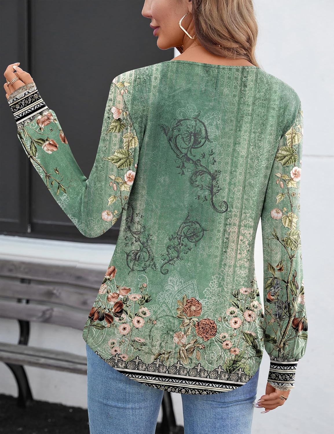 Ivicoer Womens Long Sleeve Shirts V Neck Tops Business Casual Outfits Bcasic Tees Spring Clothes 2026 Trendy Blouses - Image 6