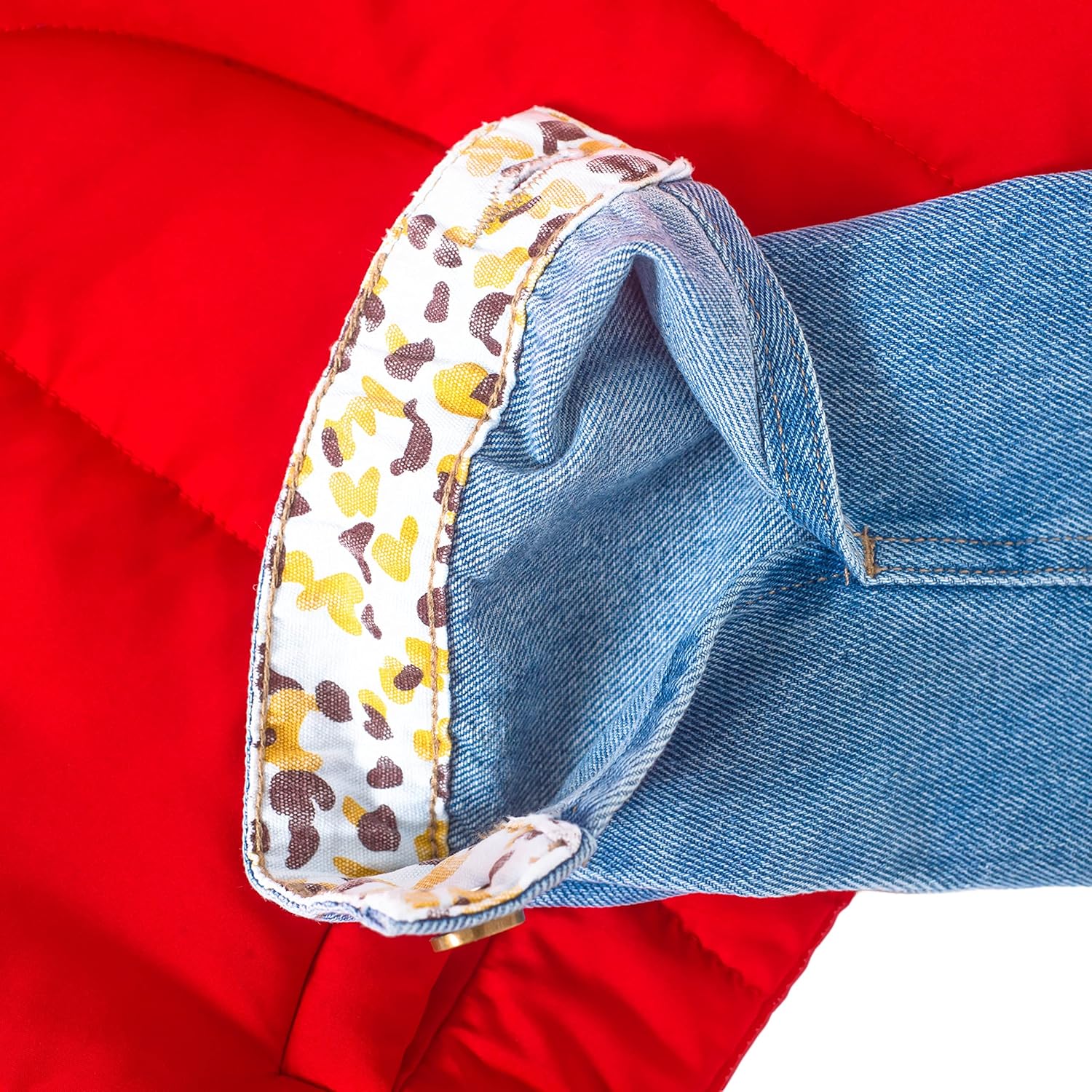 Adult Unisex Marty McFly Denim Shirt Red Puffy Vest Halloween Cosplay Costume - Image 5