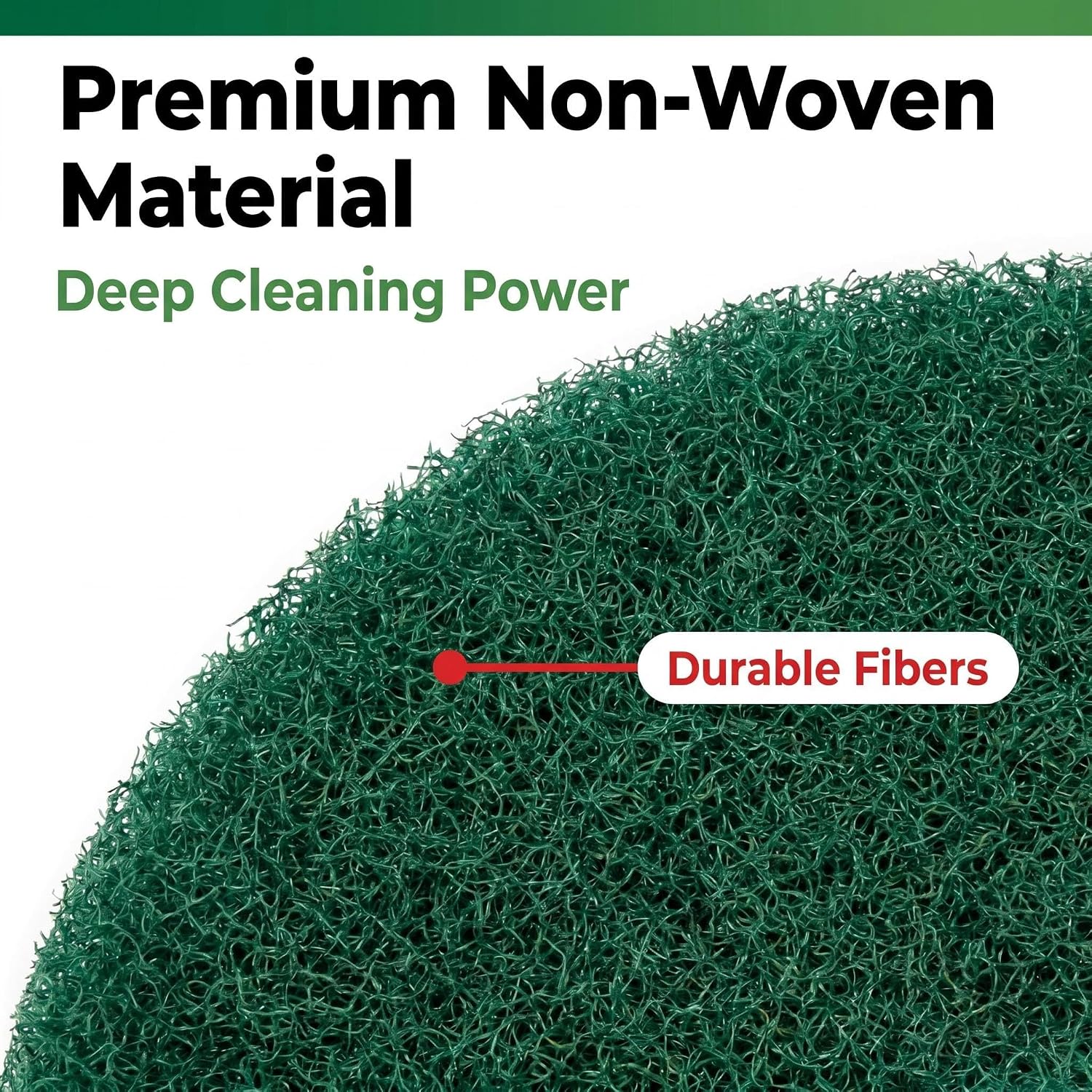 2 Pcs 12 inch The Polish Orbiter Scrub Pad,Commercial Cleaning Orbiter Pads | Medium Intensity Compatible with Oreck ORB550MC Floor Machine,Cotton Fiber Pad,for Wood,Tile & Concrete (Green+White)