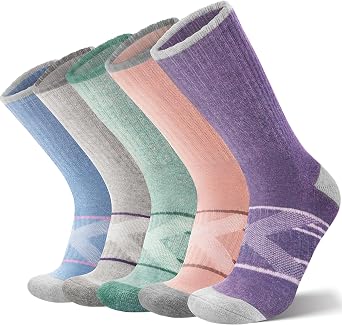 ANTSANG 5 Pairs Merino Wool Hiking Socks for Men & Women Thermal Winter Warm Moisture Wicking Cushion Boot Socks