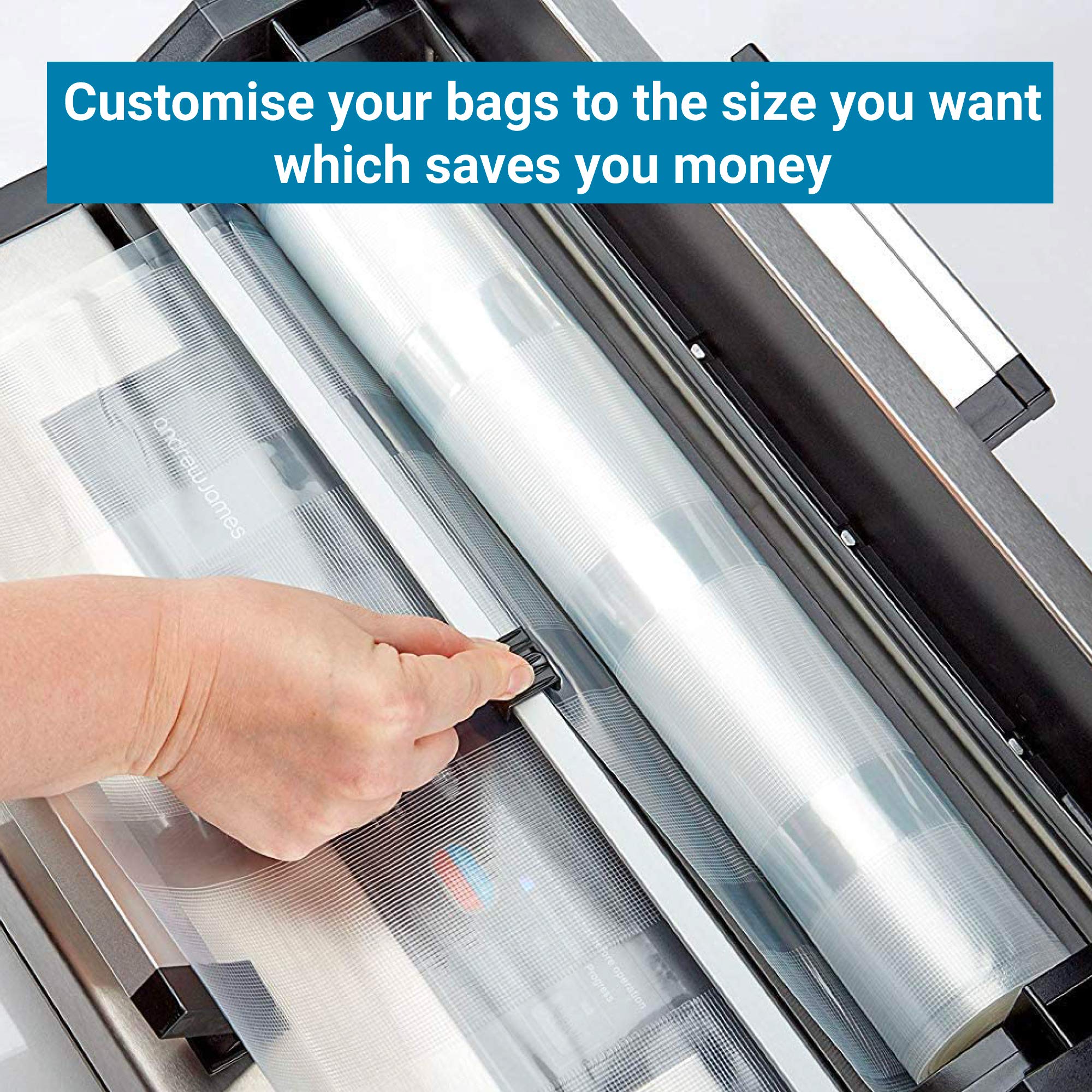 Andrew James Vacuum Food Sealer Rolls Extra Wide 40cm x 10m Kitchen