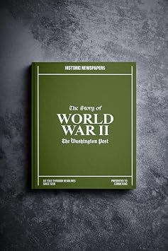Signature gifts Personalized War Newspaper History Book - War Keepsake Educational Gift Told Through Newspaper Coverage - Add a Gift Message and Gold Embossed Name