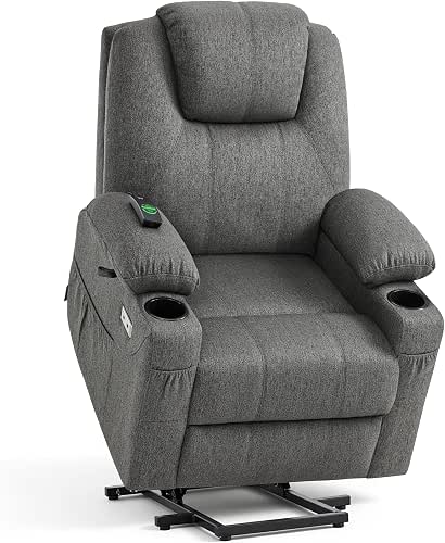 MCombo Power Lift Recliner Chair for Elderly 7141(Grey, Small) |