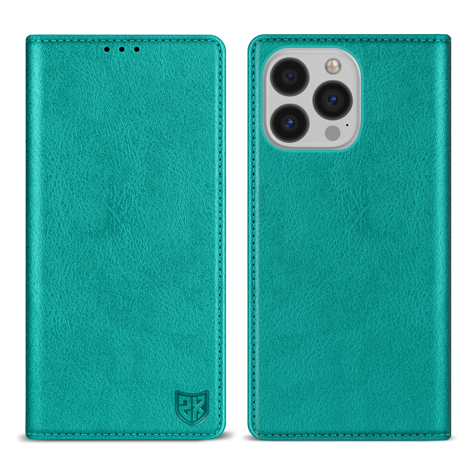 ZZXX for iPhone 13 Pro Wallet Case with [RFID Blocking] Card Slot Stand Strong Magnetic Leather Flip Fold Protective Phone Case for iPhone 13 Pro Case