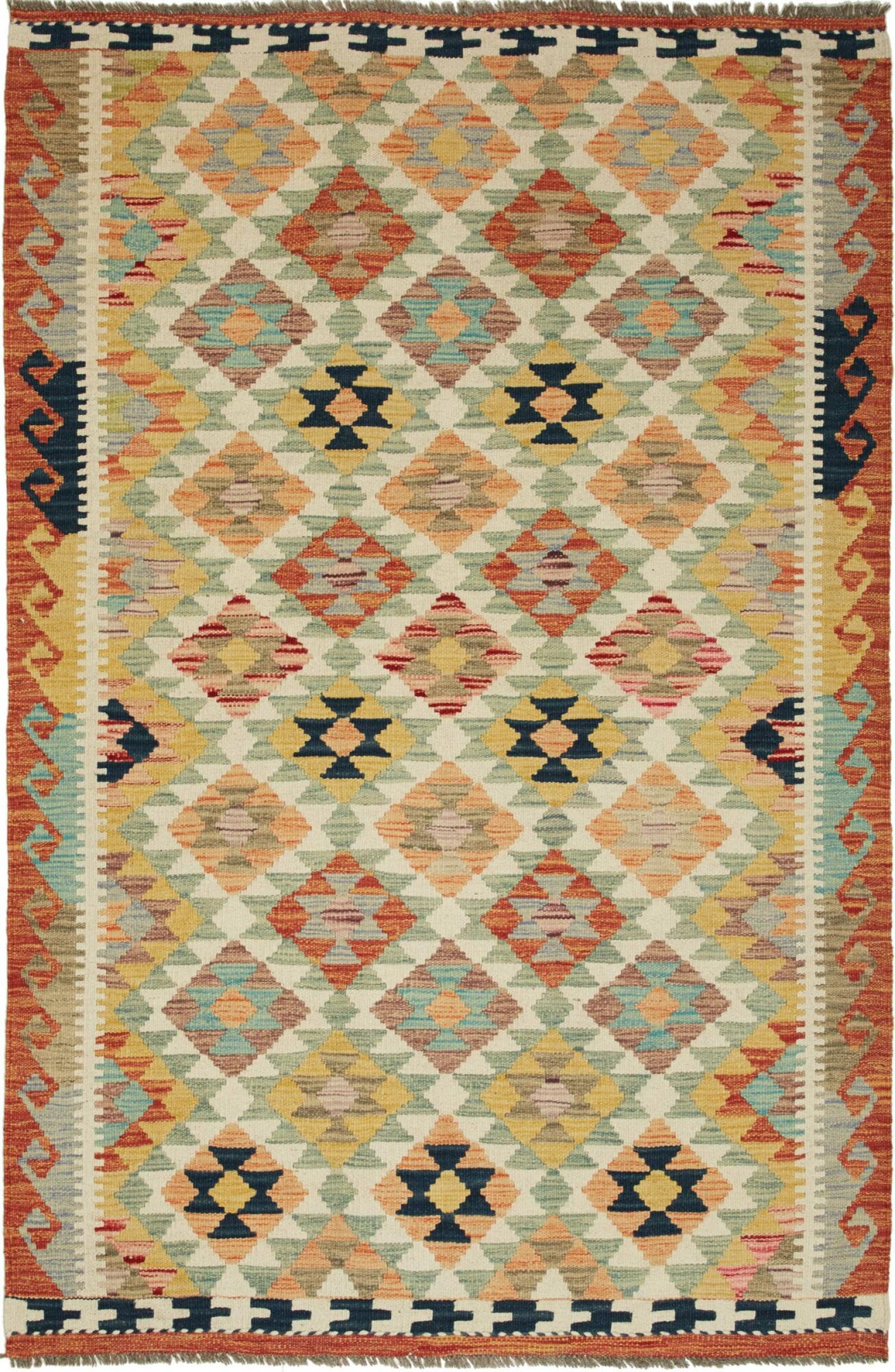 Tapis d'Orient Kilim Afghan en laine fait main 118x178 cm tapis de salon tissé