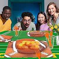 Vista 4 de Juego de 120 servilletas de papel desechables para fiesta de rugby de fútbol de rugby, fiesta de cumpleaños, servilletas de papel desechables