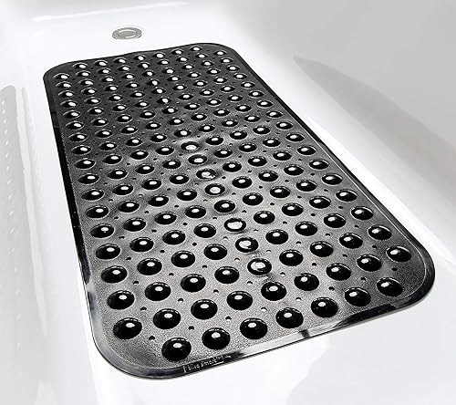 Miniatura 177 de Tapete grande antideslizante para bañera y ducha de 31 x 16 pulgadas (solo bañeras suaves/sin textura), seguro, limpio, lavable a máquina, agarre y