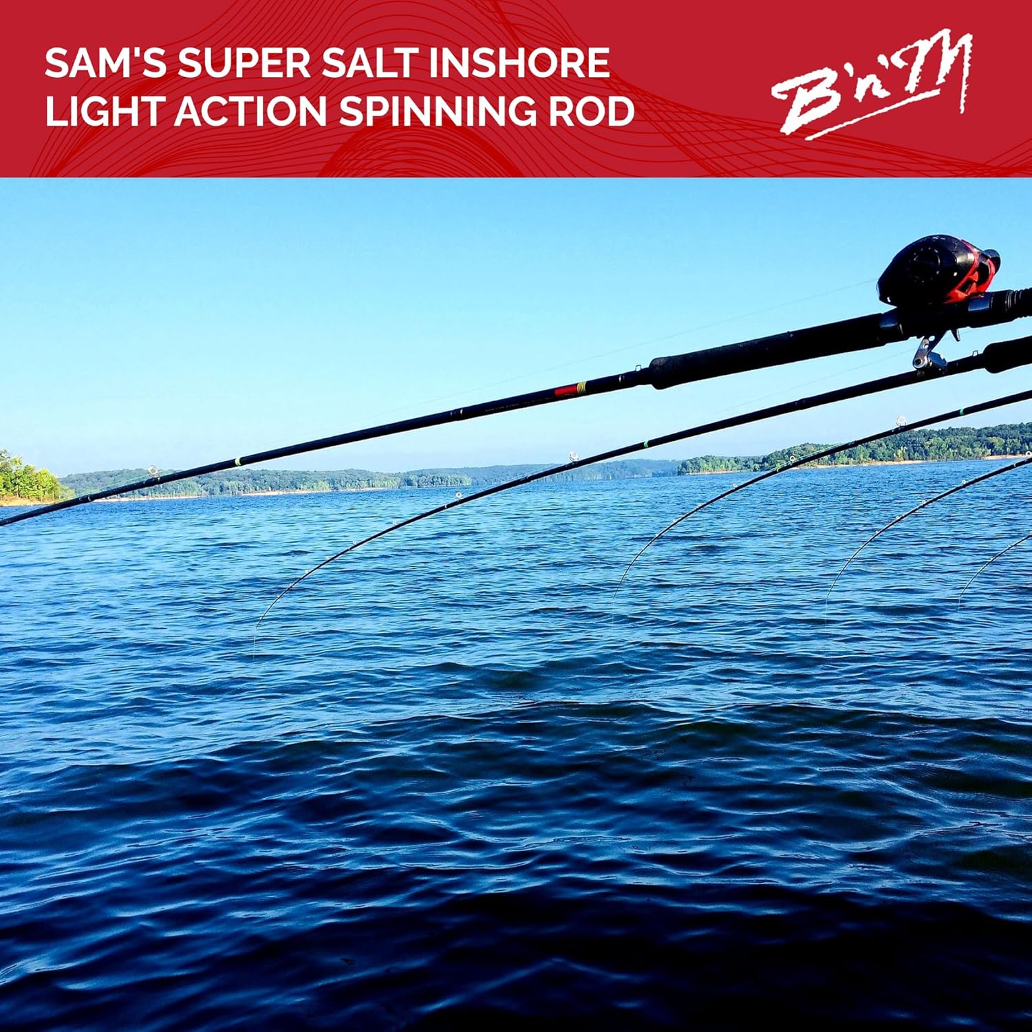 B'n'M Poles - Sam's Super Salt Inshore Light Action Spinning Rod, 7 Foot (2 Sections)