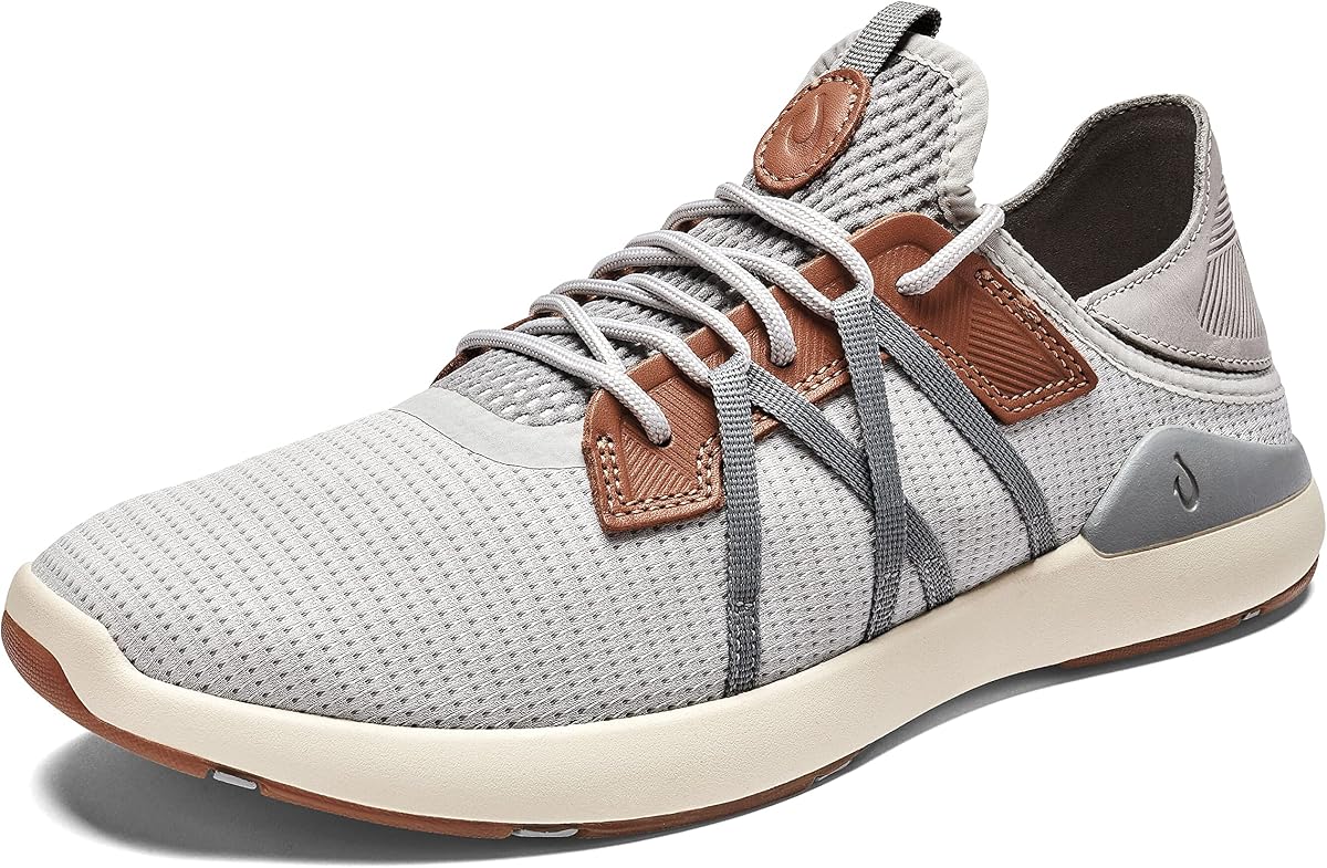 OluKai Mio Li Zapatillas casuales para hombre, tacón caído manos libres | Use malla tejida transpirable sin cordones o con cordones, comodidad acolchada durante todo el día, calzado deportivo para caminar, talla pequeña, por lo que debe aumentar su talla