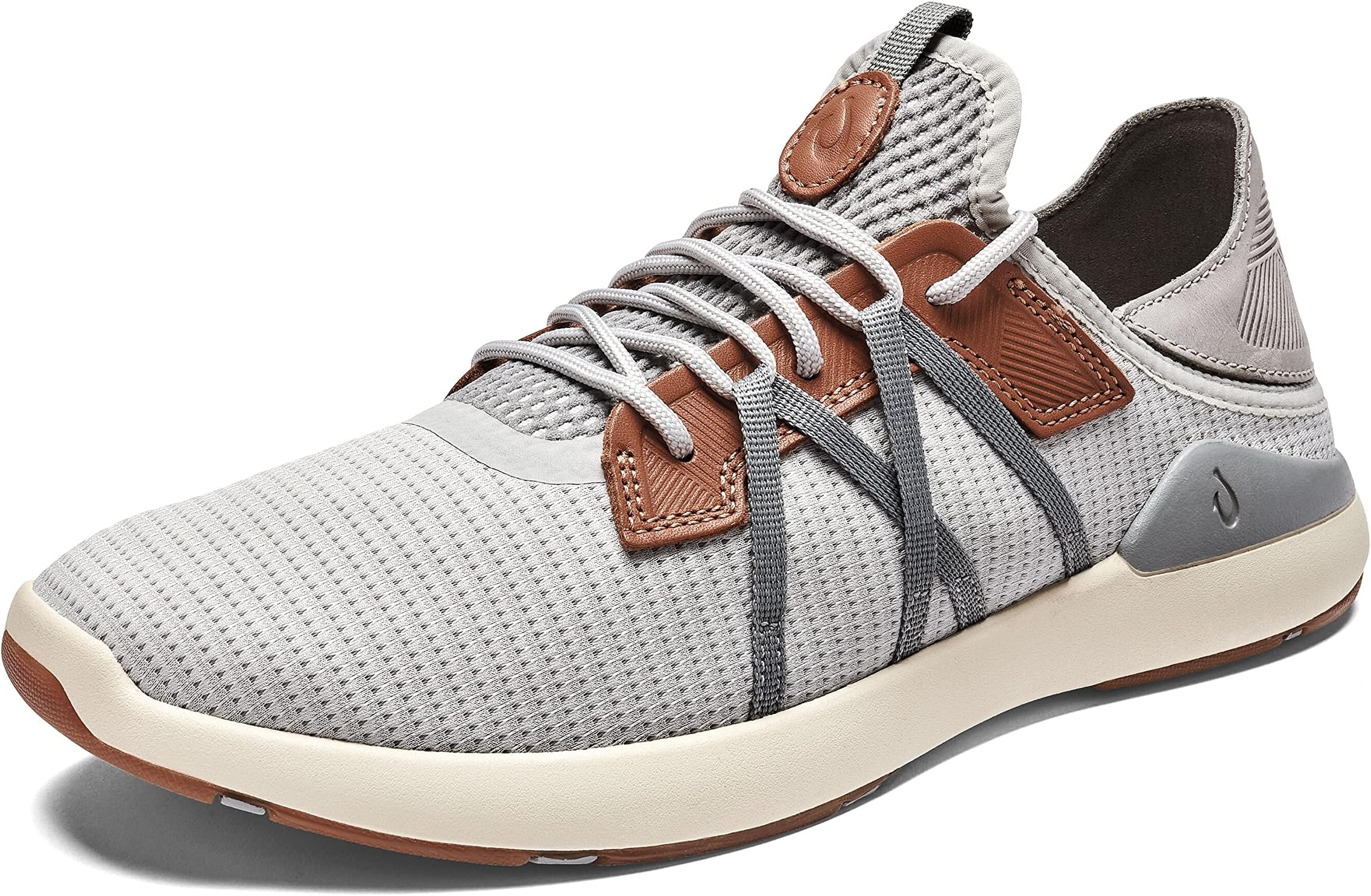 OLUKAI Men's Mio Li Shoe, Mist Grey/Poi, 8.5