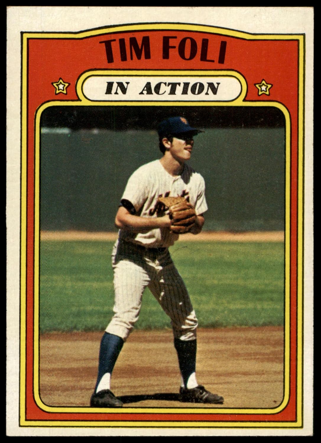 1972 Topps #708 In Action Tim Foli New York Mets (Baseball Card) EX/MT Mets