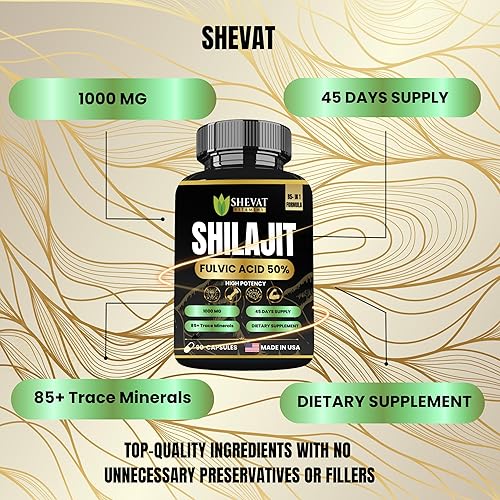 Miniatura 5 de 90 cápsulas de Shilajit para hombres y mujeres de 22000 mg con 50% shilajit ácido fúlvico orgánico del Himalaya natural Shilajit para hombres,