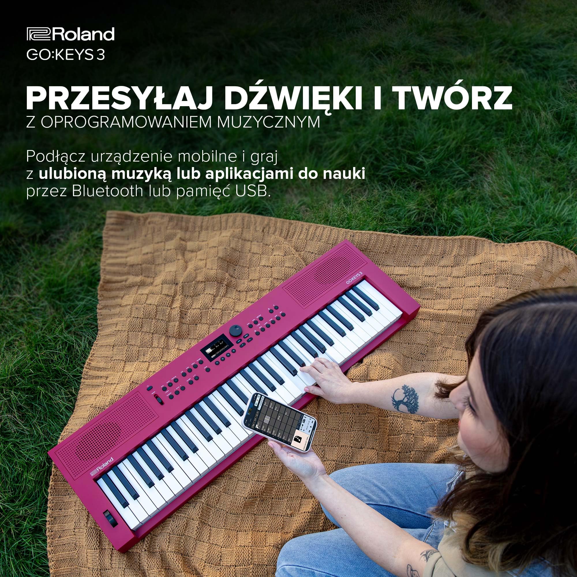 Roland GO:KEYS 3 Keyboard do Tworzenia Muzyki, 61-Klawiszowa