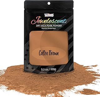 U.S. Art Supply Jewelescent Mica Pearl Pigment Powder, Interference Coffee Brown 3.5 oz (100g) Pouch - Cosmetic Grade, Epoxy Resin Color Pigment, Mica Powder for Resin, Soap, Slime, Candle Dye, Art