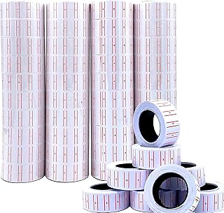 Liphontcta PVC 40 Rolls 22000CT Price Gun Labels, Price Gun Stickers for CN-979, MX-5500, NEW-MX5500, MX-H-813 and Other 1-line Price Gun(Do Not Contain Gun)
