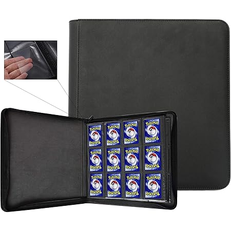 Amazon Fooxonポケモンカードファイル 12ポケット 480枚収納 透明pp素材 カードシート ポケモンと他のカードを集める ポケモン コレクションファイル 黒 トレカ 通販