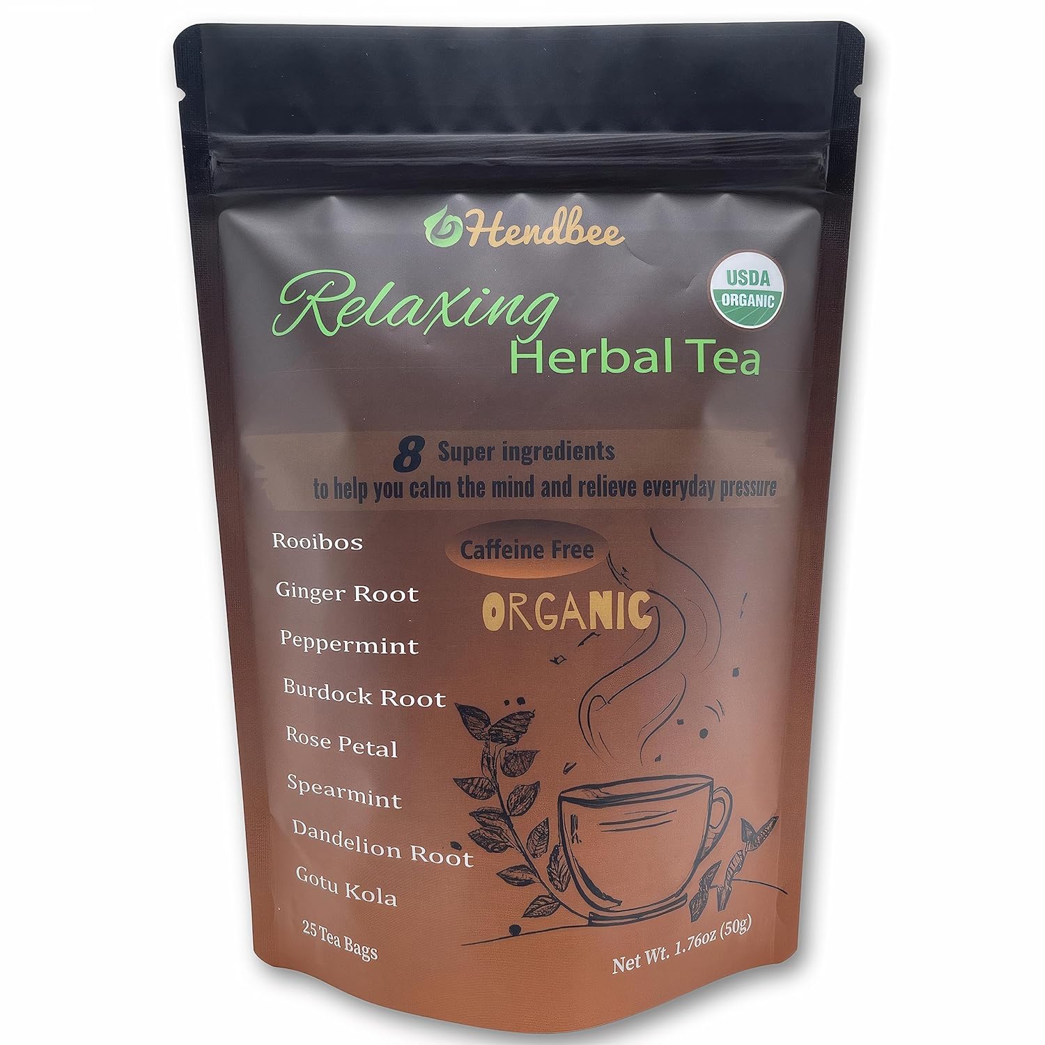 Amazon.com : Relaxing Organic Herbal Tea, With 8 Super Ingredients ...