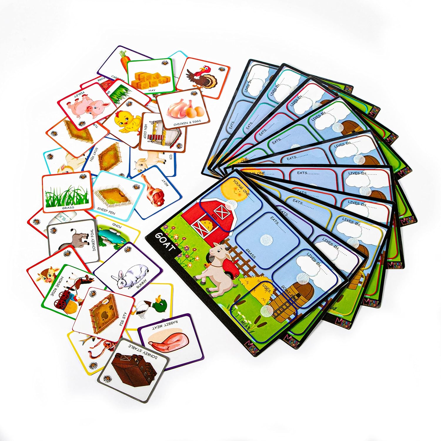 Buy Monkey Minds Sorting Mats -Know Your Farm Animals |Play Based ...