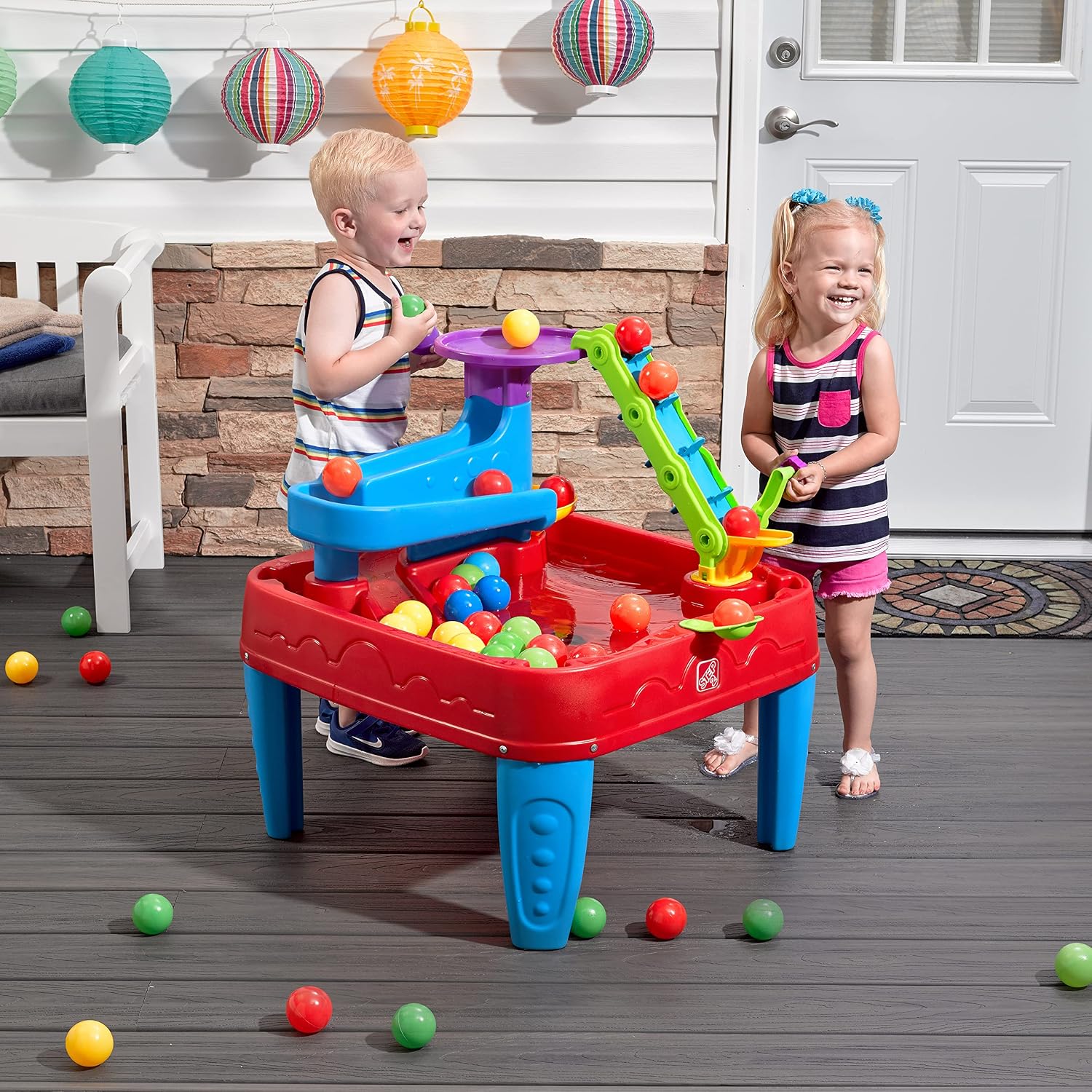 Step2 STEM Discovery -Ball Table | Wet or Dry Water Table & Activity Table | Toddler -Ball Play Table with Play -Balls Included