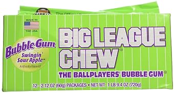 Big League Chew Sour Apple, 12 Count