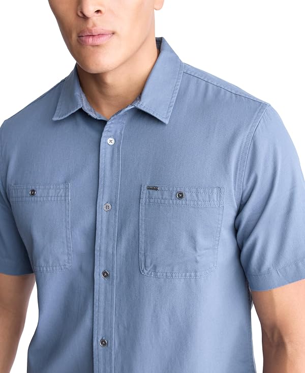 Buffalo David Bitton Men's Short Sleeve Solid Button Down, Mirage, X-Large by Buffalo David Bitton - Used condition - Image 3