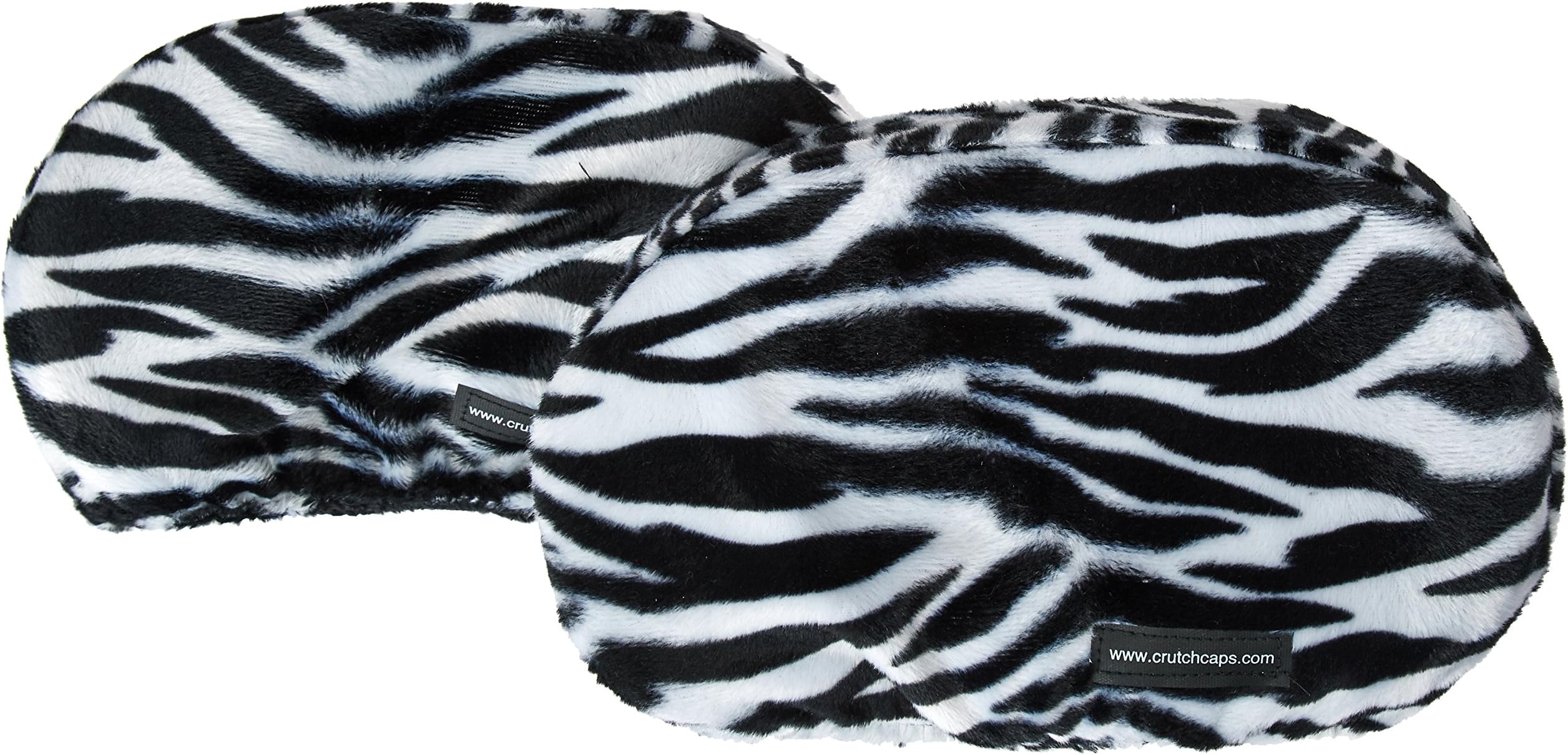 Adults Underarm Crutch Pads, Black/White, Zebra, Large