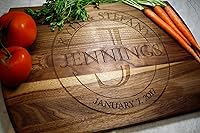 Personalized Laser Engraved Wood Cutting Board - Custom Charcuterie Board by Blue Ridge Mountain Gifts for Weddings, Anniversaries, Valentine's