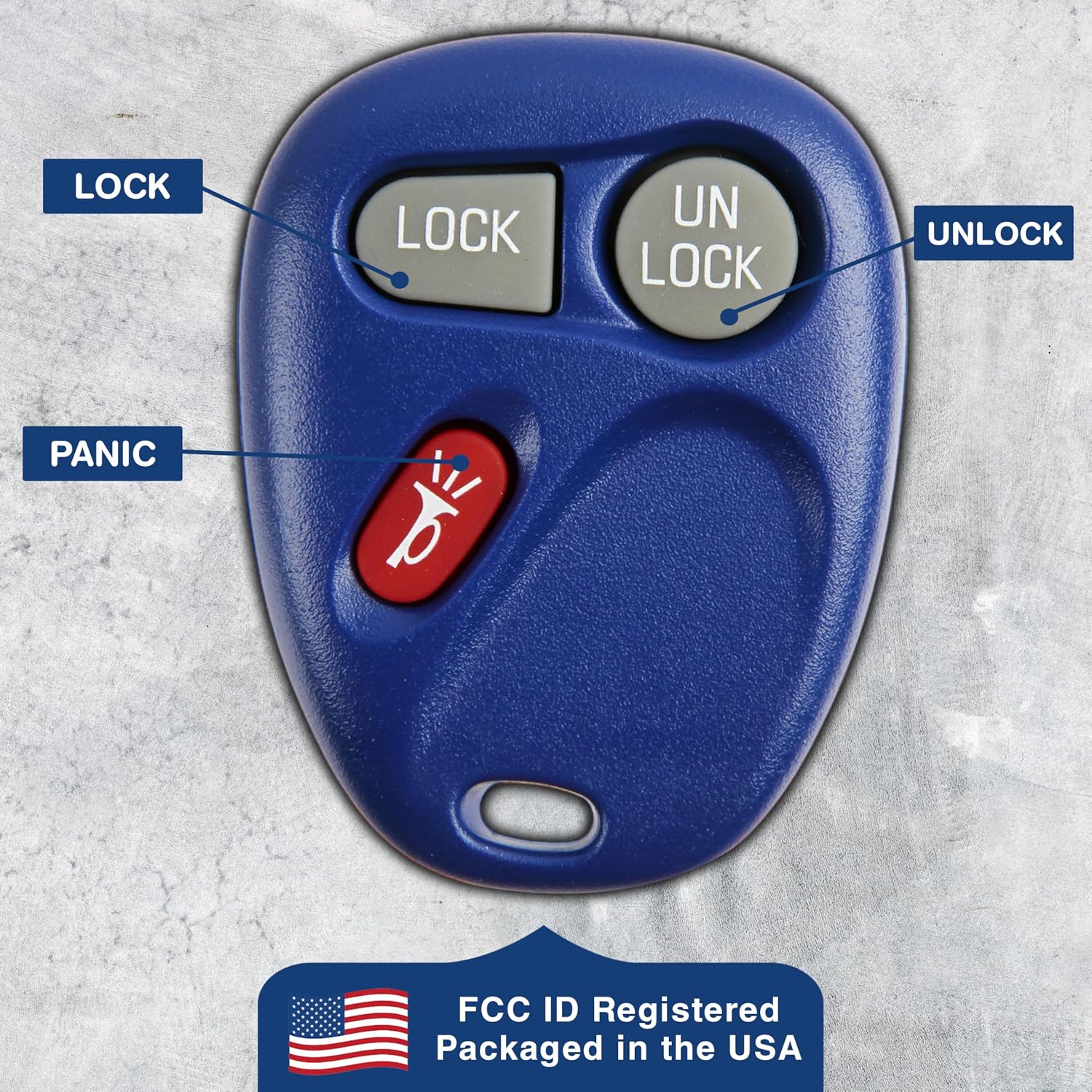 KeylessOption Key Fob Replacement for 1998 1999 2000 2001 2002 Chevrolet Chevy Silverado Suburban Tahoe GMC Sierra Yukon Oldsmobile Remote, 3-Button 15732803, Programming Guide Included