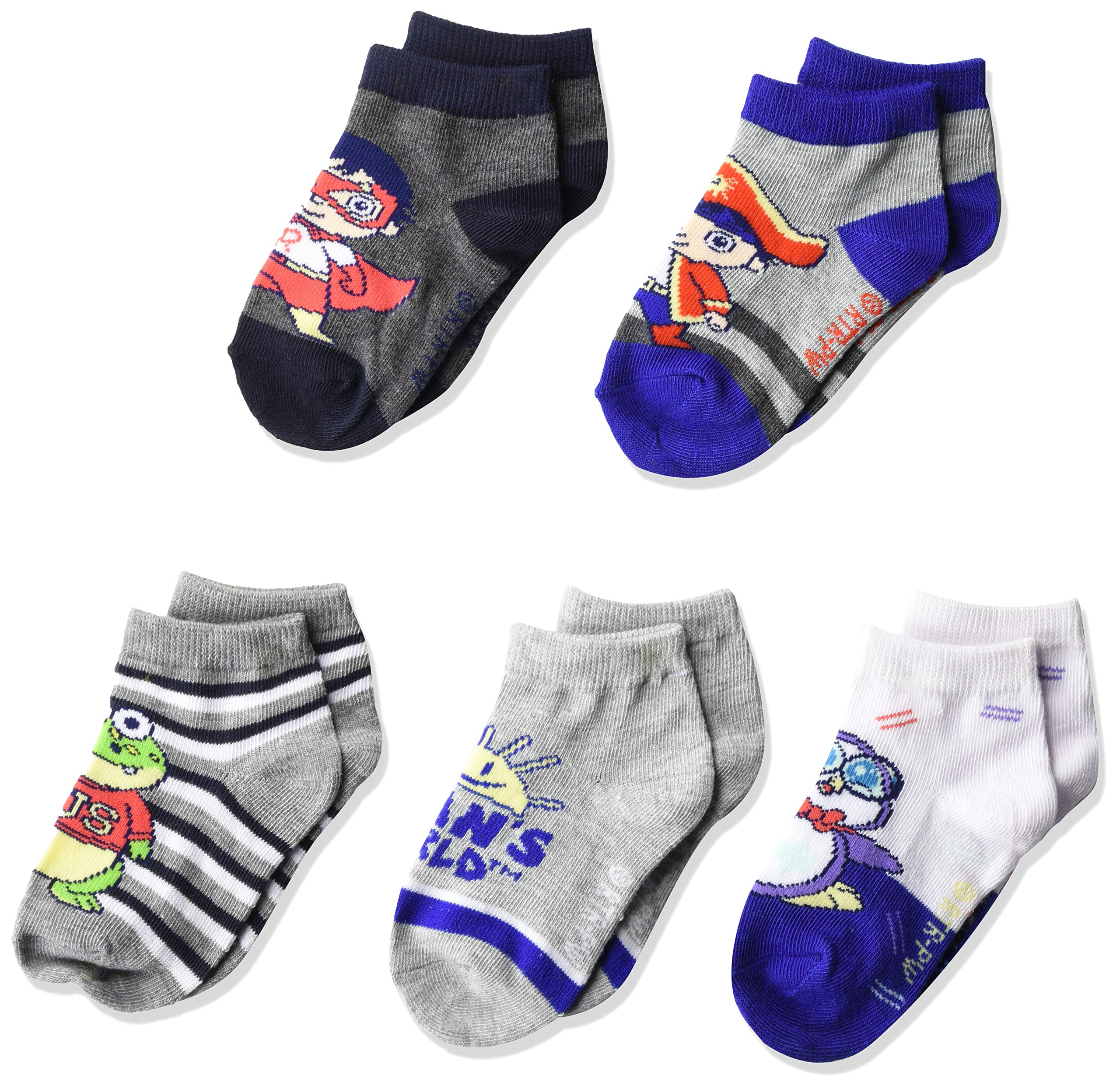 RYAN'S WORLD Boys' Superhero 5 Pack Shorty Socks