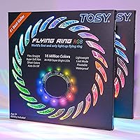 Vista 11 de TOSY Flying Ring - 36 RGB Multicolor or 12 Monocolor LEDs, Super Bright, Lost Mode, Auto Light Up, Easter Birthday Gift for Kid/Teen/Boy/Girl, Safe
