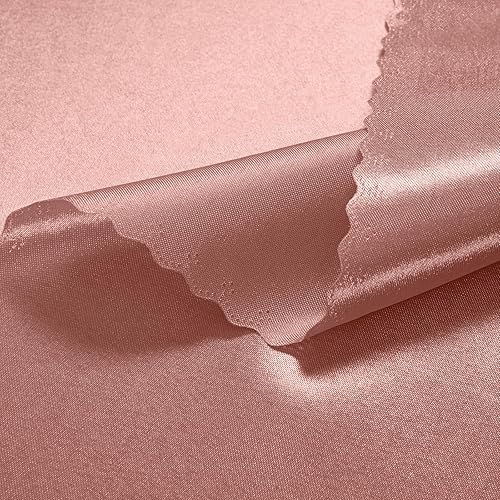 Miniatura 6 de VACVELT Paquete de 12 servilletas de satén de color oro rosa de 17 x 17 pulgadas, servilletas de cena elegantes festoneadas, servilletas de mesa