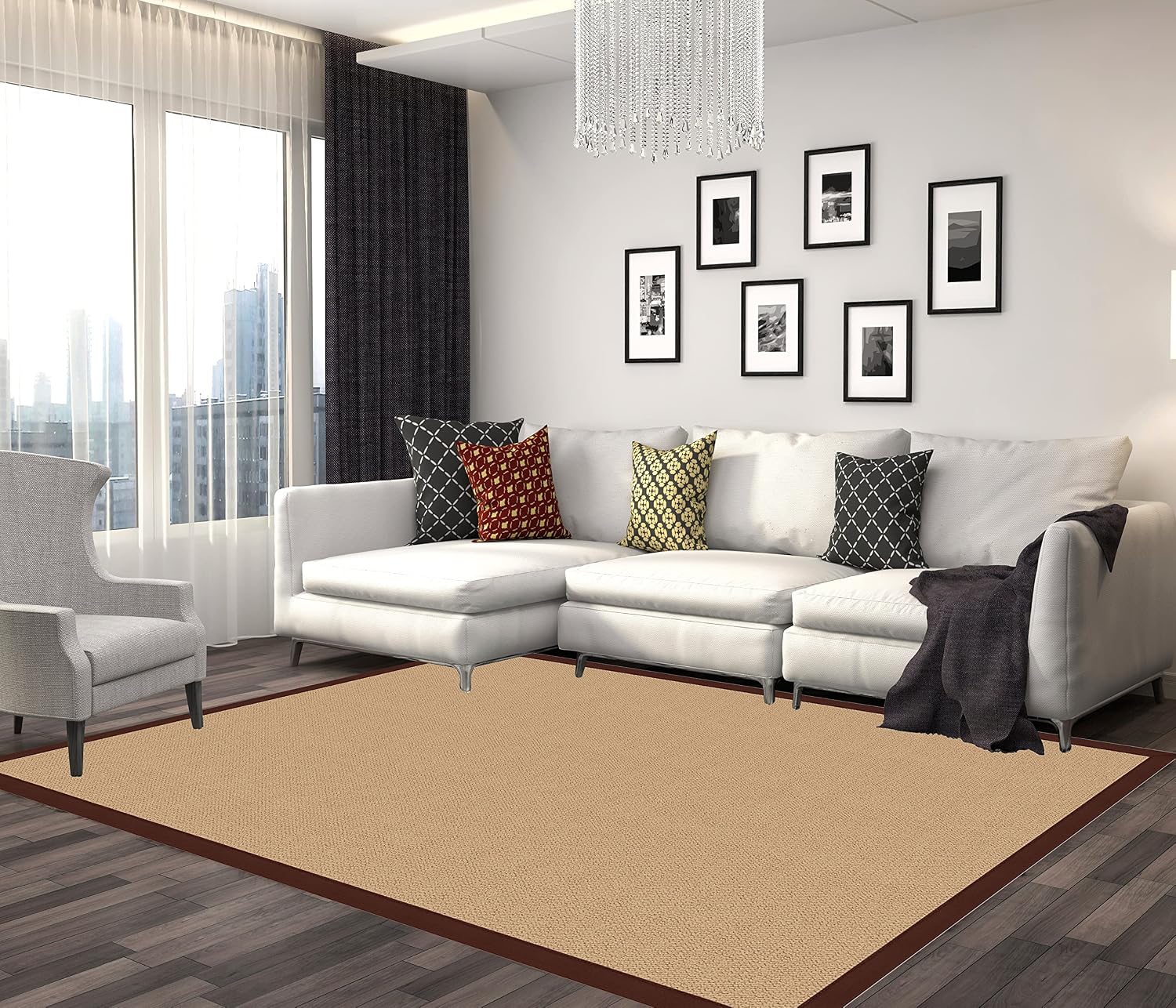 Linon Collection Athena Brown & Brown, 8 x 11, Brown